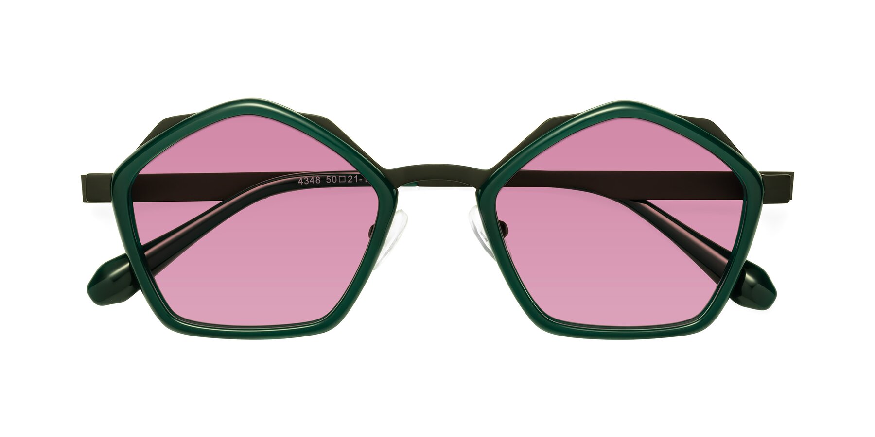 Folded Front of Sugar in Jade-Black with Medium Wine Tinted Lenses