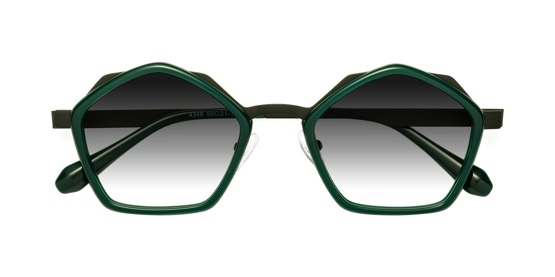 Folded Front of Sugar in Jade-Black with Gray Gradient Lenses
