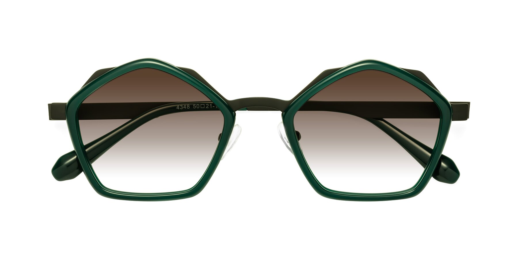 Folded Front of Sugar in Jade-Black with Brown Gradient Lenses