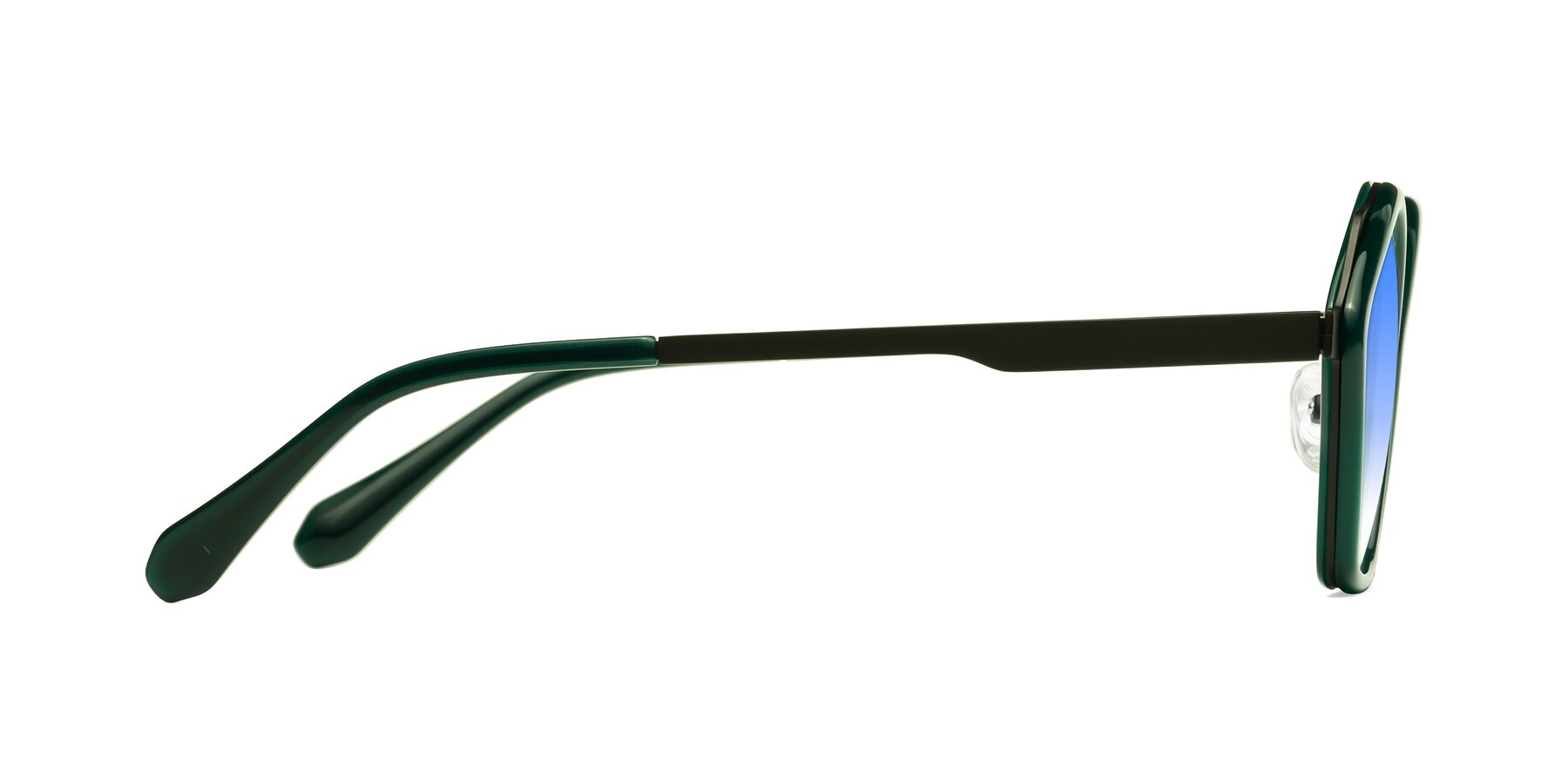 Side of Sugar in Jade-Black with Blue Gradient Lenses