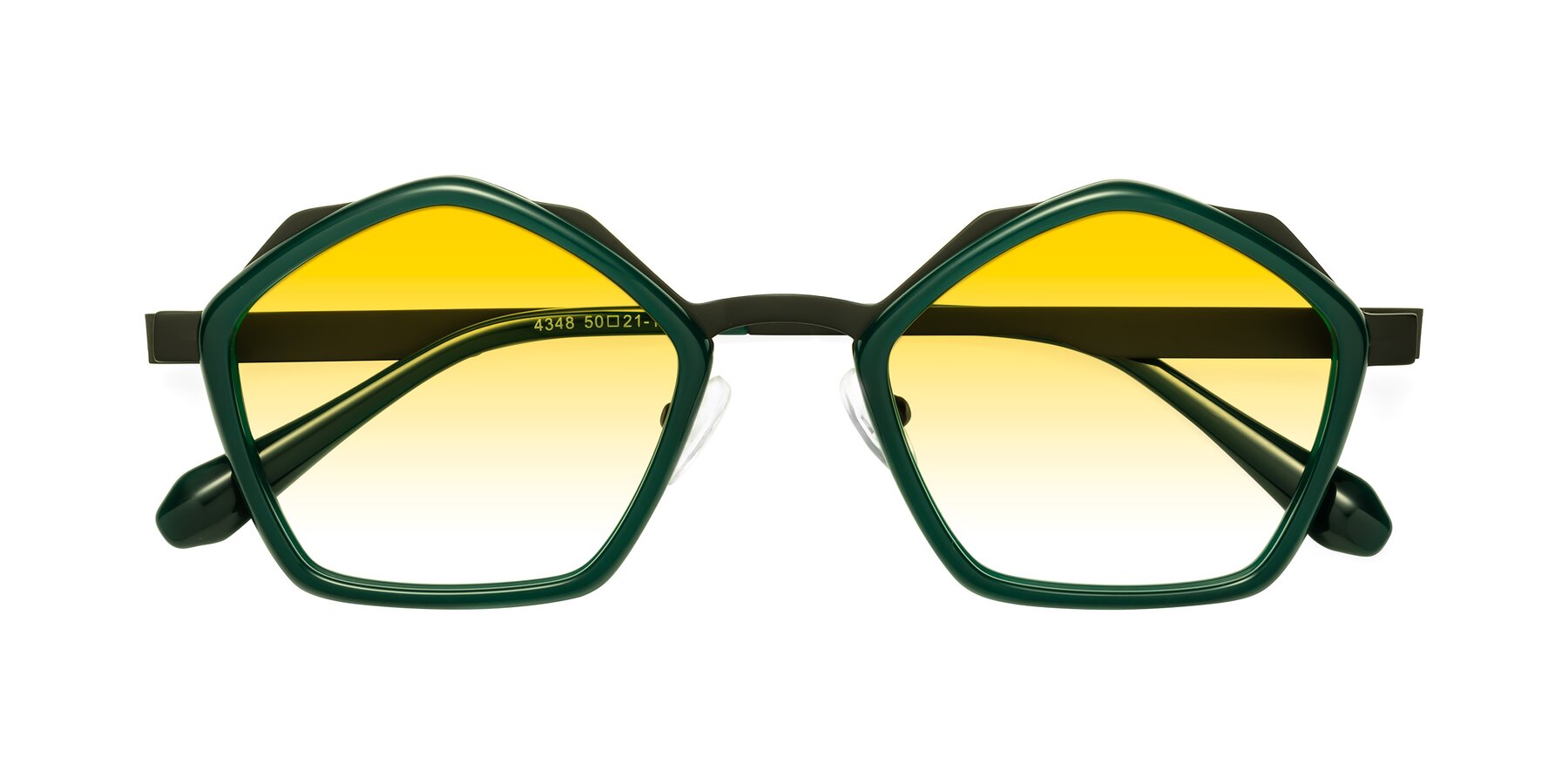 Folded Front of Sugar in Jade-Black with Yellow Gradient Lenses