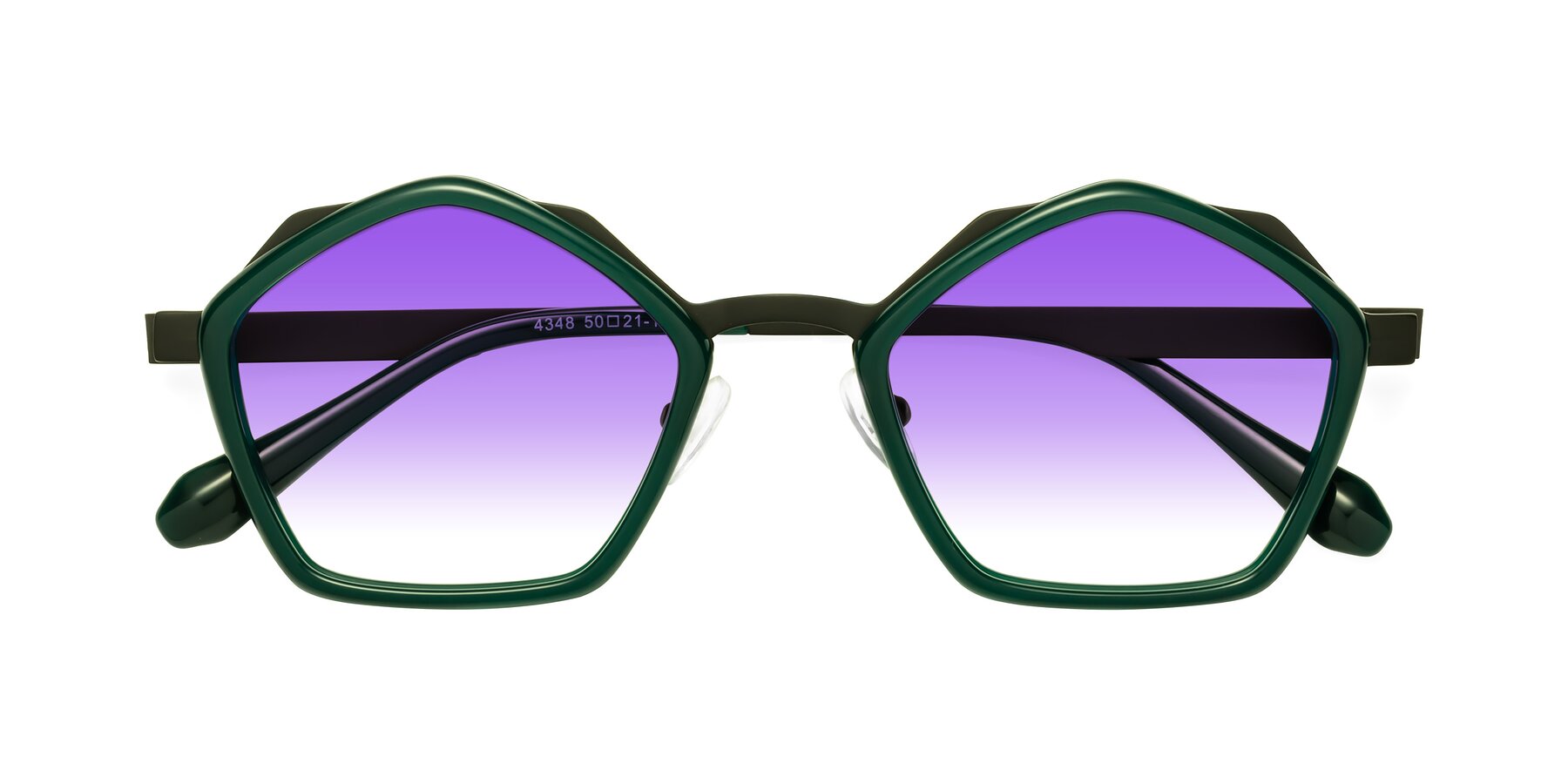Folded Front of Sugar in Jade-Black with Purple Gradient Lenses