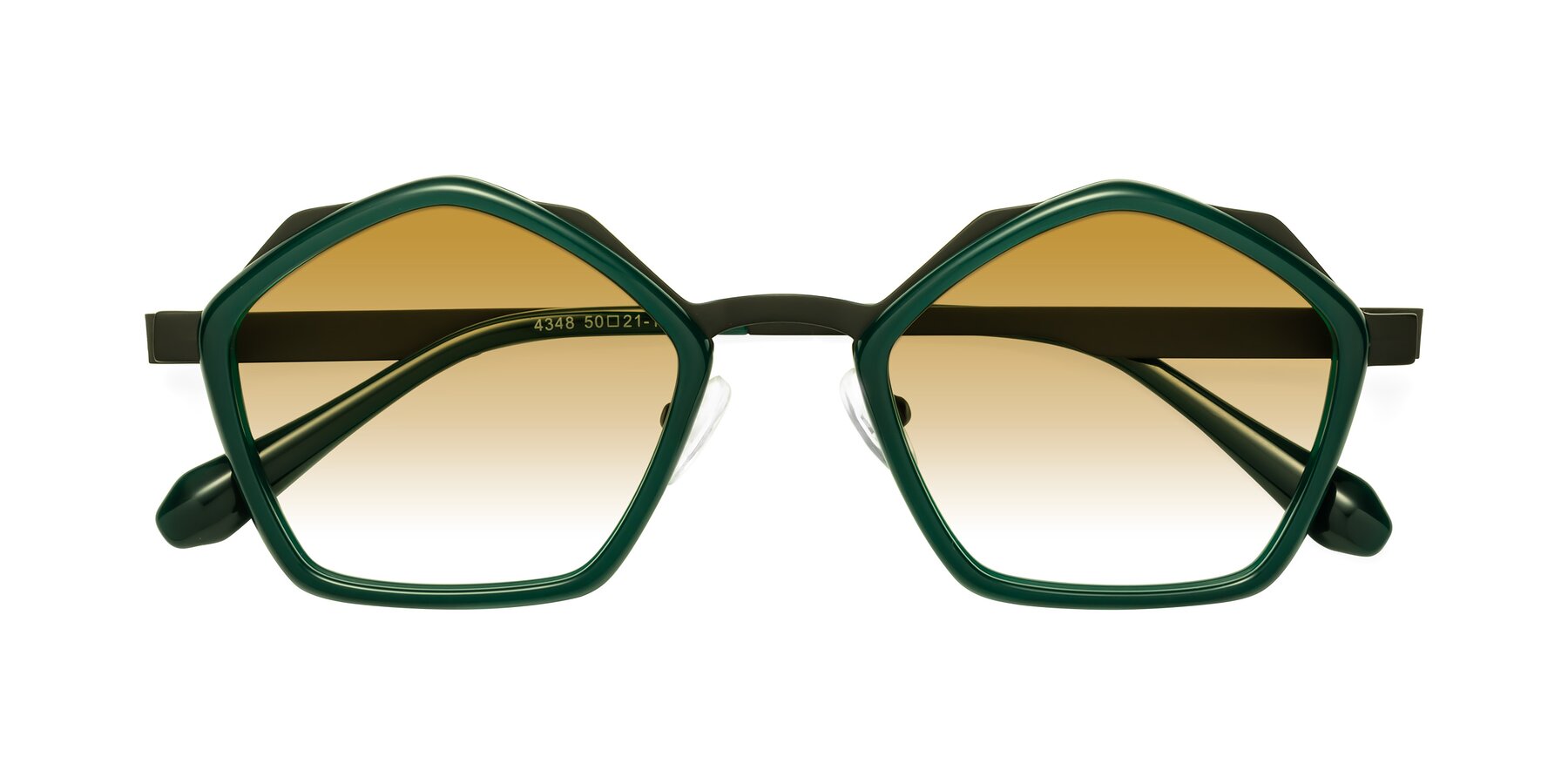 Folded Front of Sugar in Jade-Black with Champagne Gradient Lenses