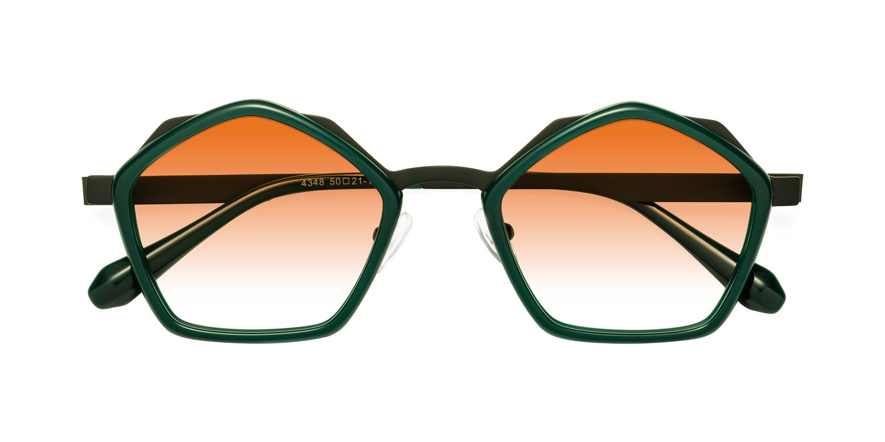 Folded Front of Sugar in Jade-Black with Orange Gradient Lenses