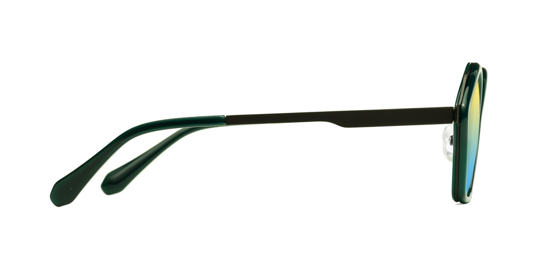 Side of Sugar in Jade-Black with Yellow / Blue Gradient Lenses