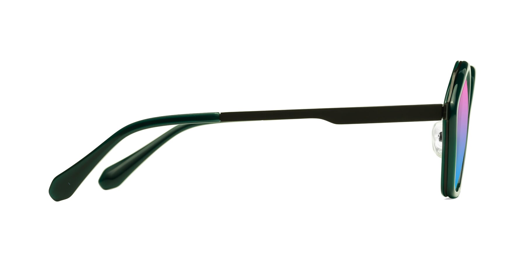 Side of Sugar in Jade-Black with Pink / Blue Gradient Lenses