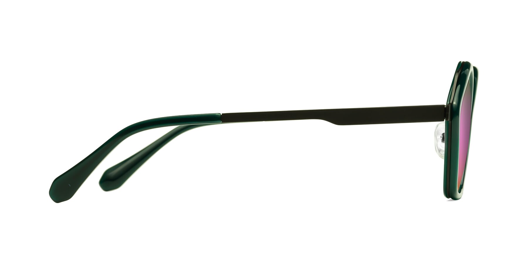 Side of Sugar in Jade-Black with Pink Mirrored Lenses