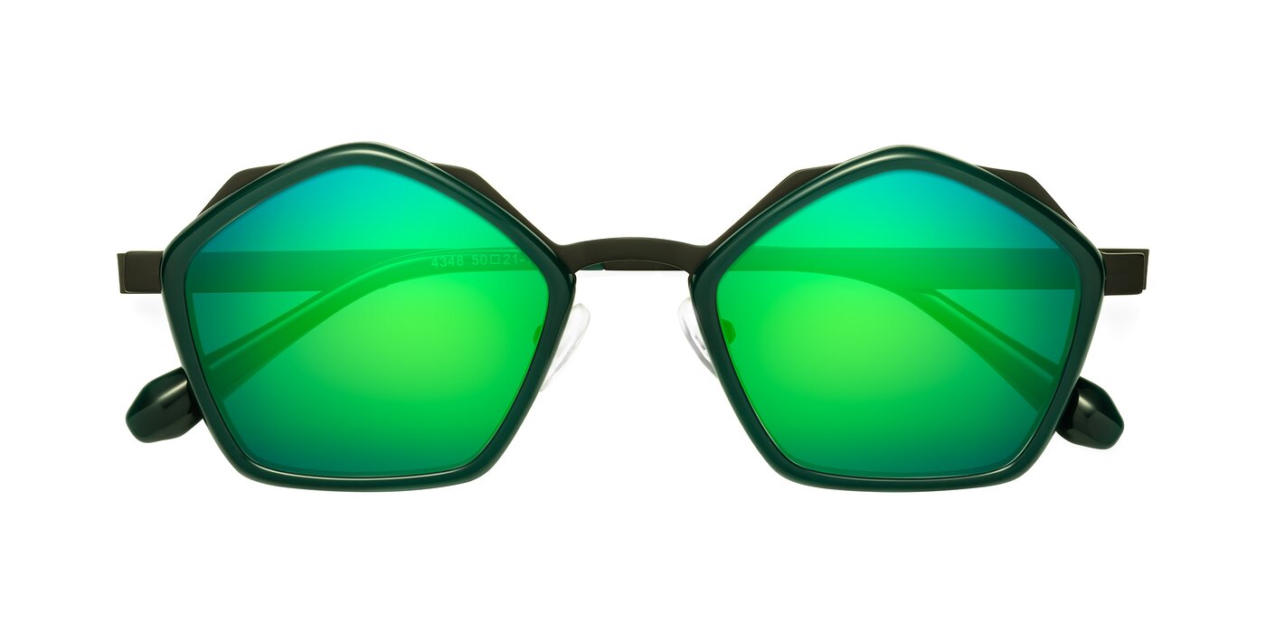 Sugar - Jade / Black Flash Mirrored Sunglasses