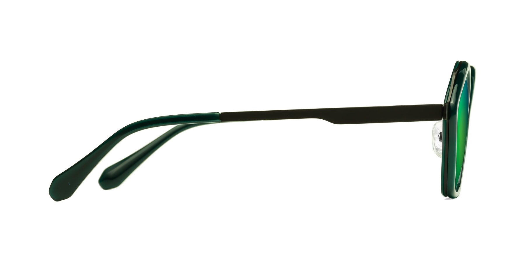 Side of Sugar in Jade-Black with Green Mirrored Lenses