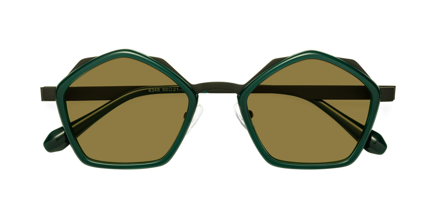 Folded Front of Sugar in Jade-Black with Brown Polarized Lenses