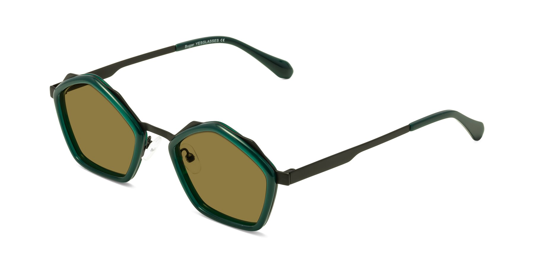 Angle of Sugar in Jade-Black with Brown Polarized Lenses