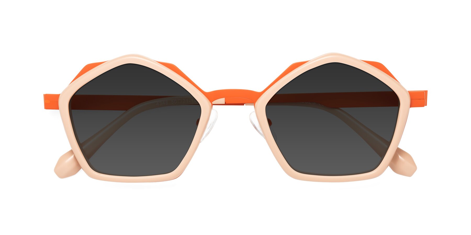 Folded Front of Sugar in Pink-Orange with Gray Tinted Lenses
