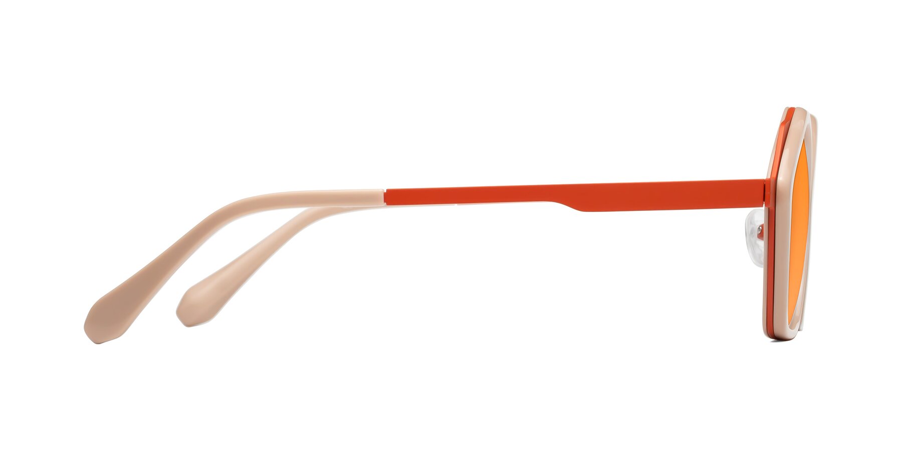 Side of Sugar in Pink-Orange with Orange Tinted Lenses