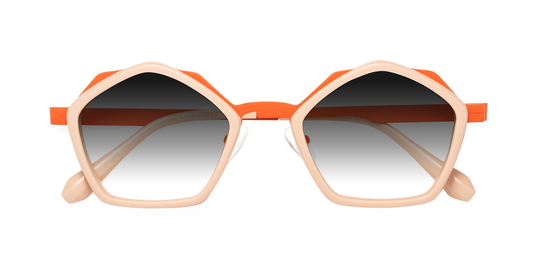 Folded Front of Sugar in Pink-Orange with Gray Gradient Lenses