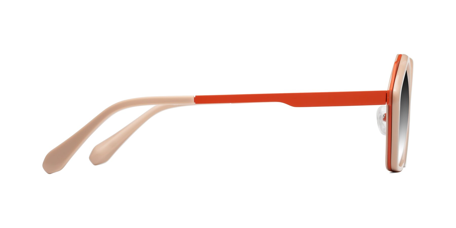 Side of Sugar in Pink-Orange with Gray Gradient Lenses