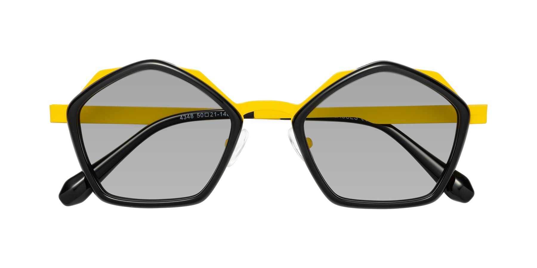 Folded Front of Sugar in Black-Yellow with Light Gray Tinted Lenses