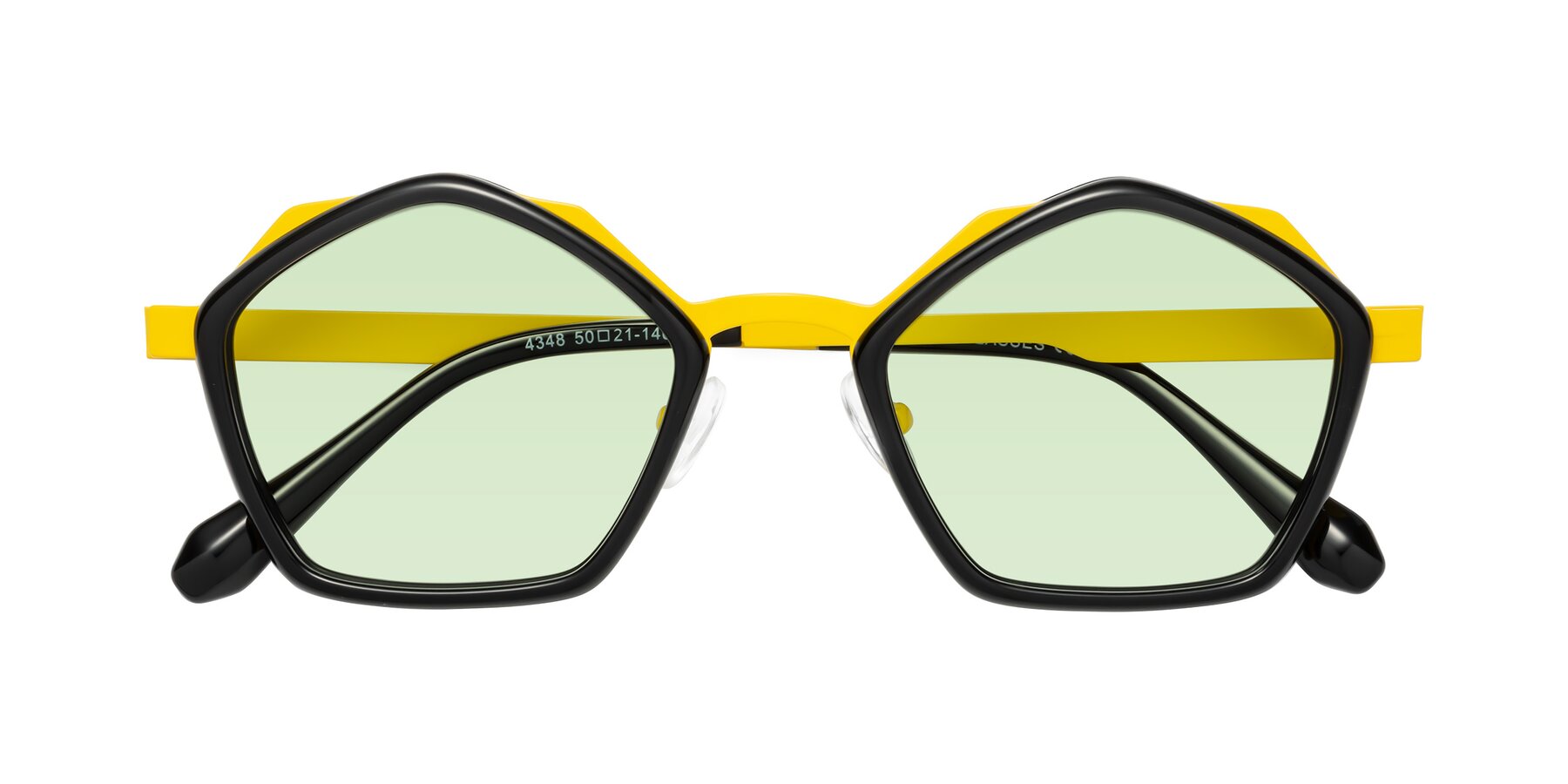 Folded Front of Sugar in Black-Yellow with Light Green Tinted Lenses