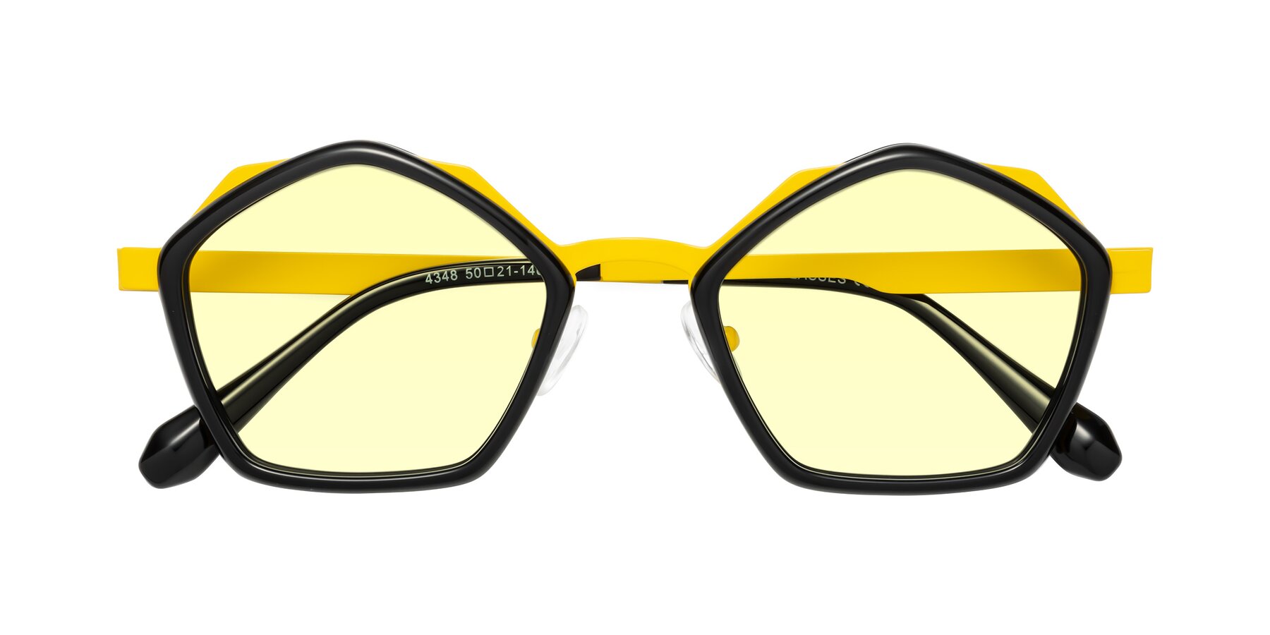 Folded Front of Sugar in Black-Yellow with Light Yellow Tinted Lenses