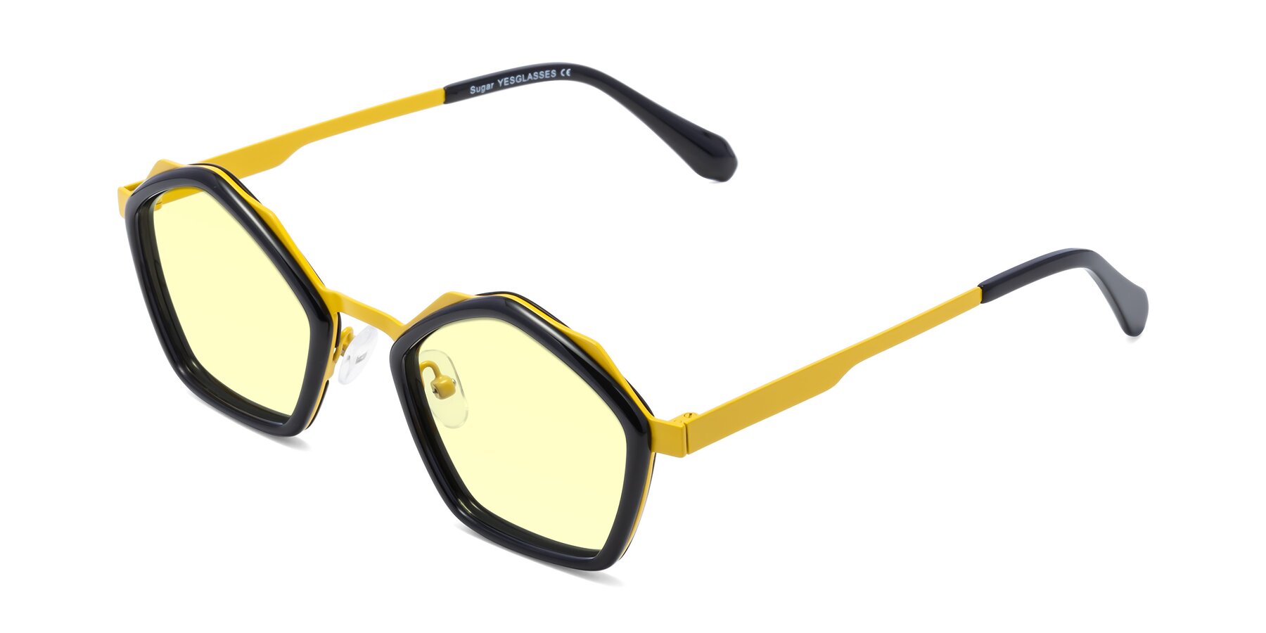 Angle of Sugar in Black-Yellow with Light Yellow Tinted Lenses