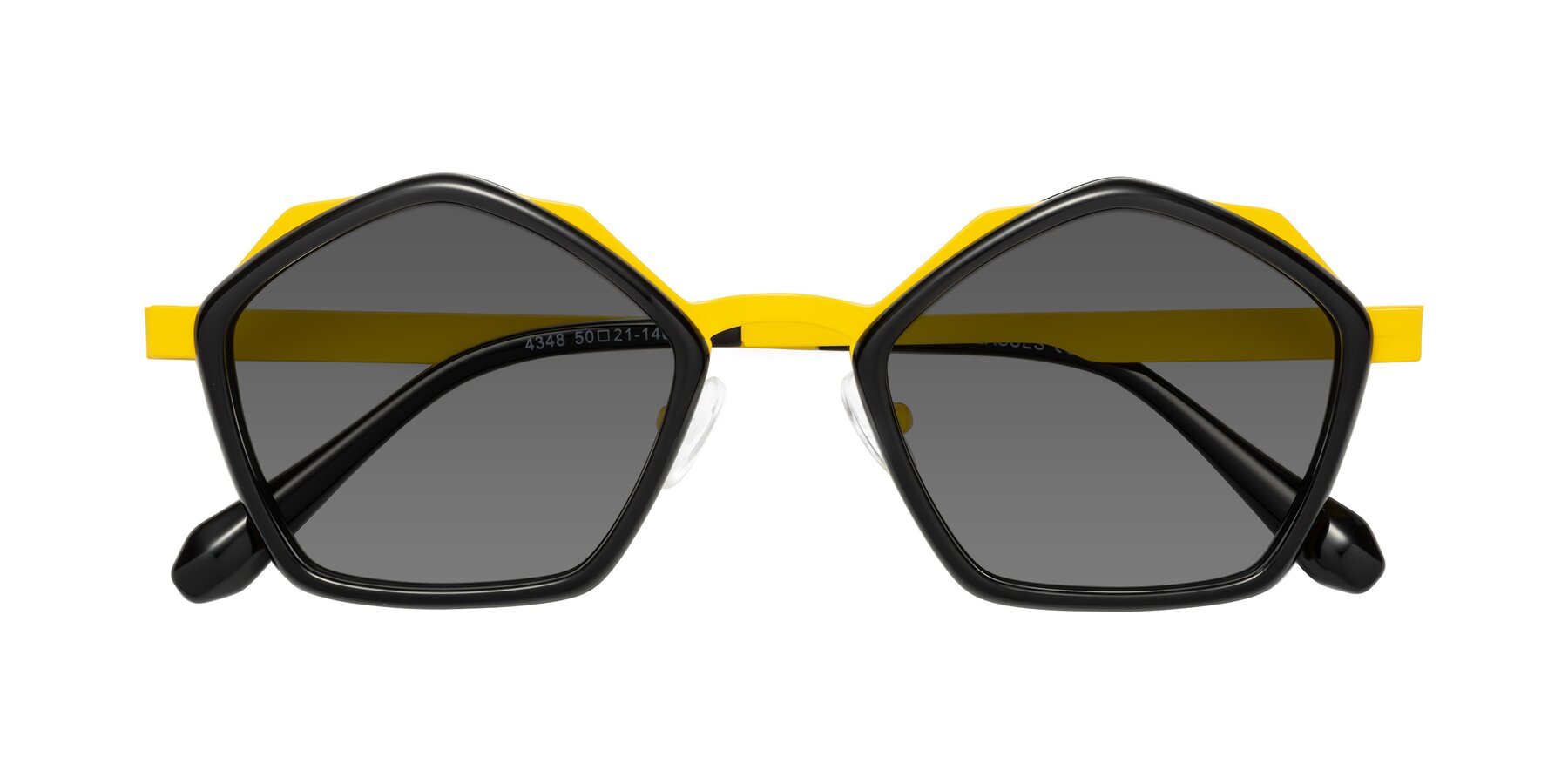 Folded Front of Sugar in Black-Yellow with Medium Gray Tinted Lenses