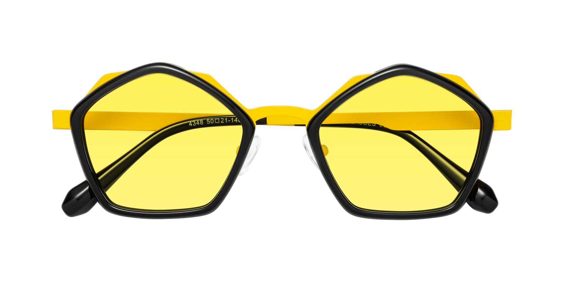 Folded Front of Sugar in Black-Yellow with Medium Yellow Tinted Lenses