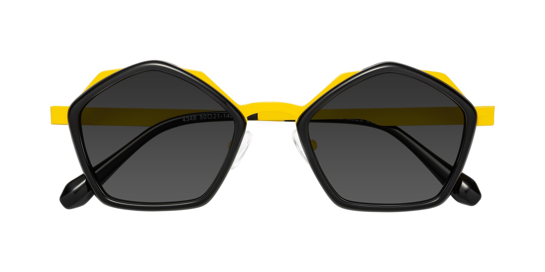 Folded Front of Sugar in Black-Yellow with Gray Tinted Lenses