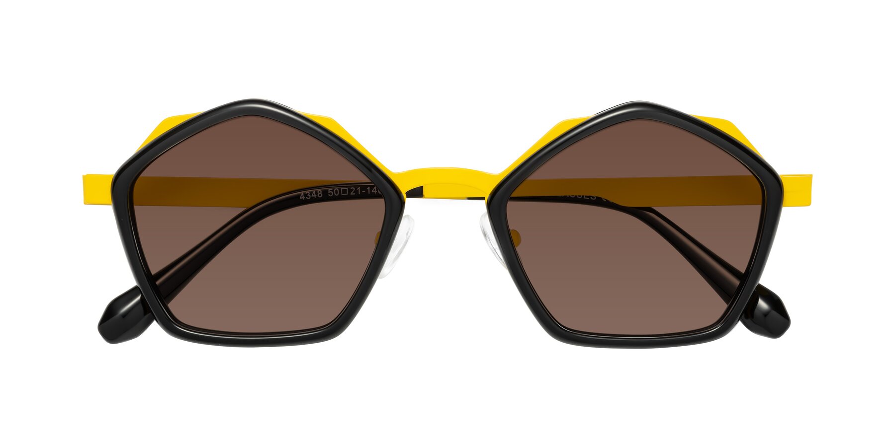 Folded Front of Sugar in Black-Yellow with Brown Tinted Lenses