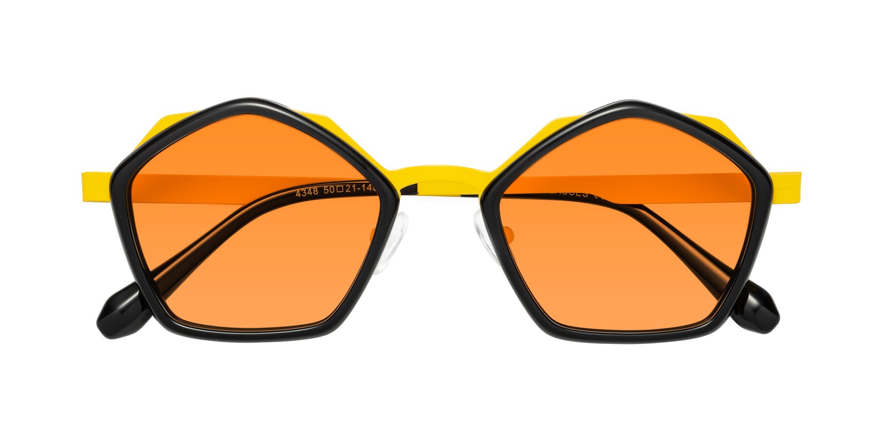 Folded Front of Sugar in Black-Yellow with Orange Tinted Lenses