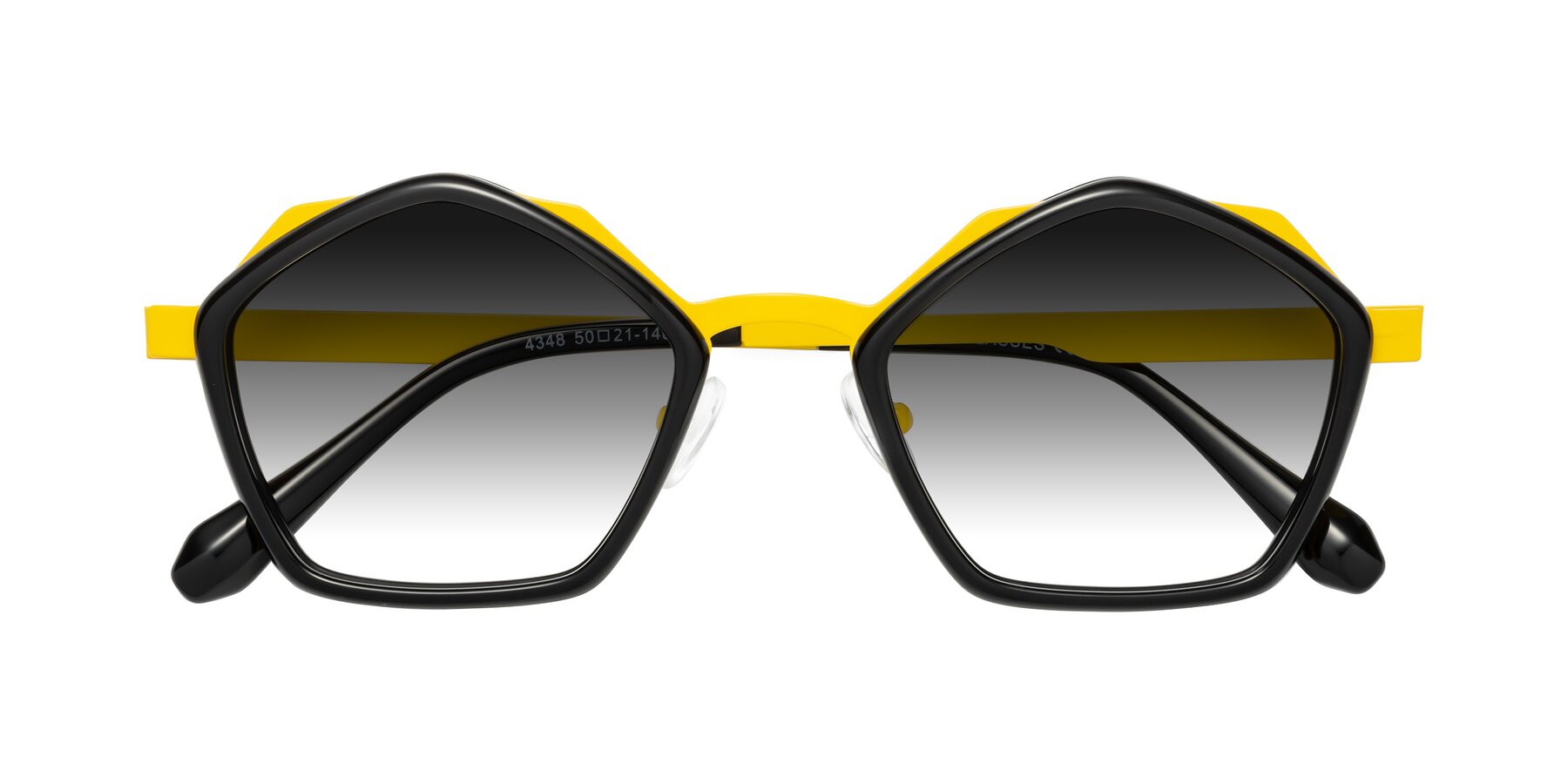 Folded Front of Sugar in Black-Yellow with Gray Gradient Lenses