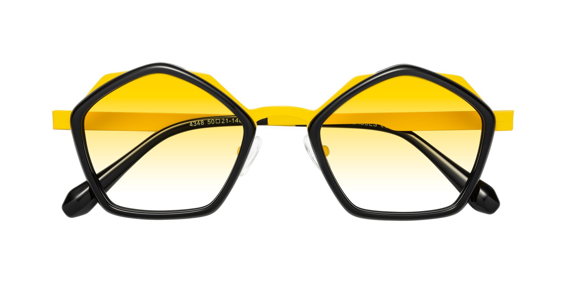 Folded Front of Sugar in Black-Yellow with Yellow Gradient Lenses