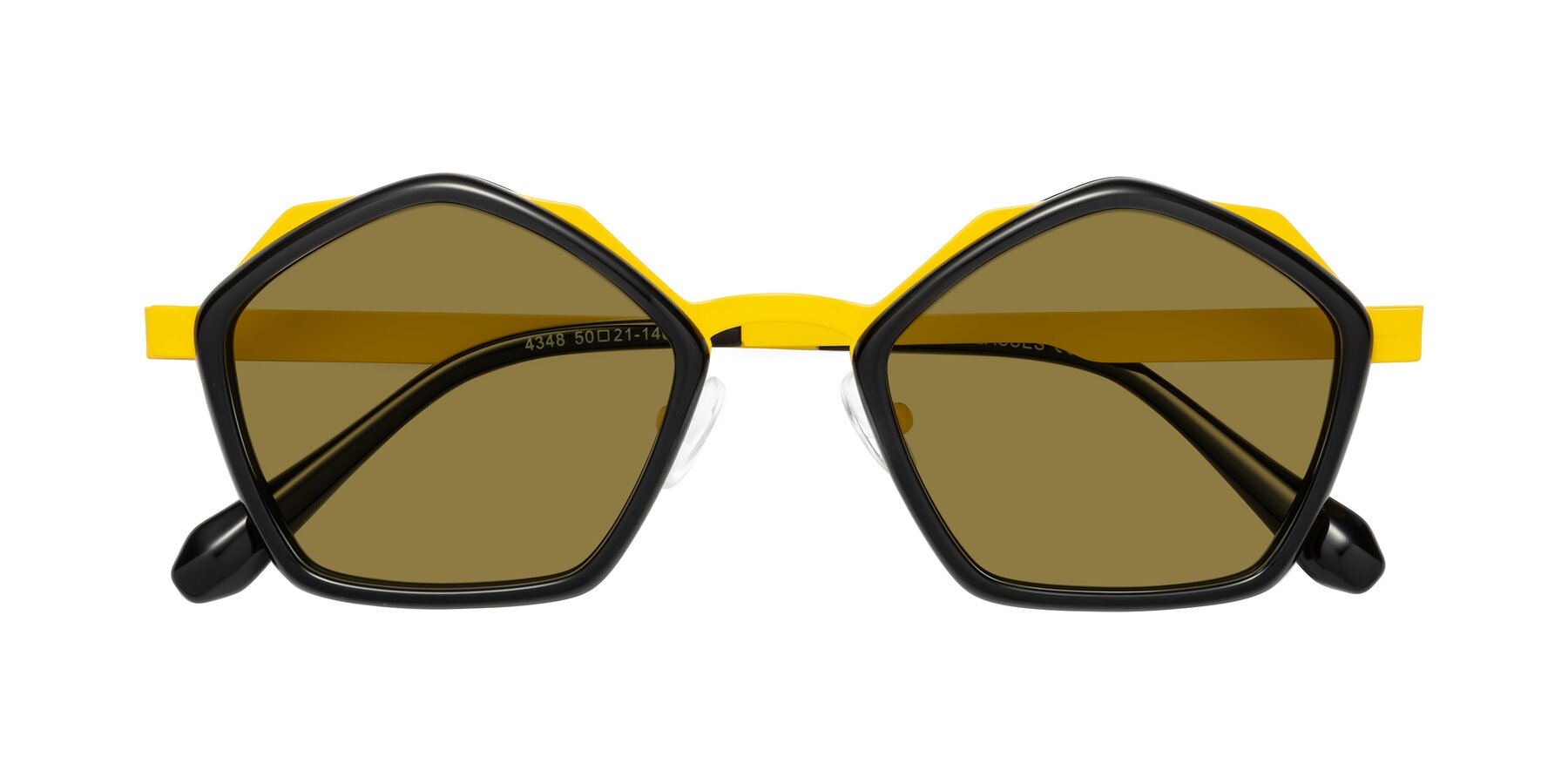 Folded Front of Sugar in Black-Yellow with Brown Polarized Lenses