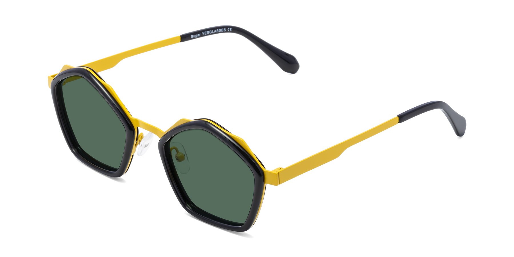 Angle of Sugar in Black-Yellow with Green Polarized Lenses
