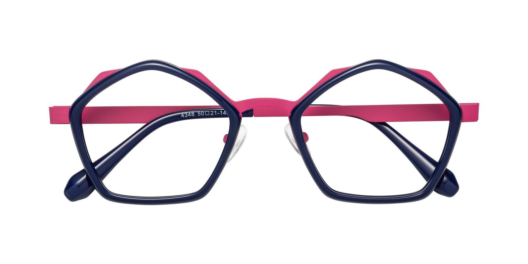 Folded Front of Sugar in Deep Blue-Magenta with Clear Blue Light Blocking Lenses