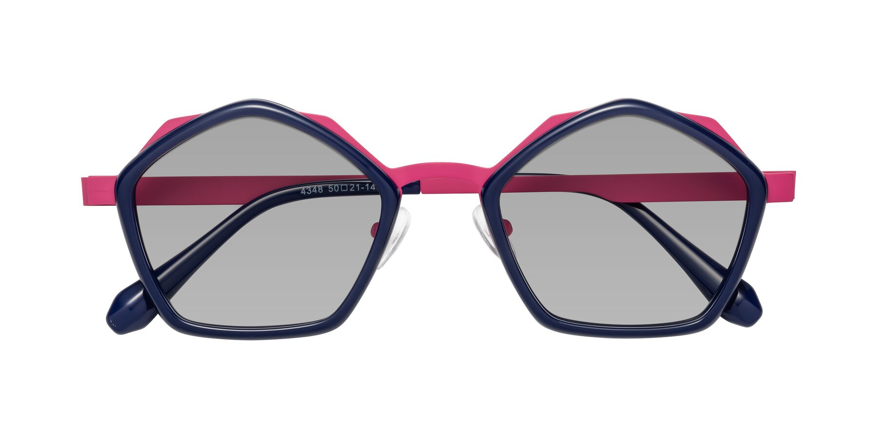 Folded Front of Sugar in Deep Blue-Magenta with Light Gray Tinted Lenses