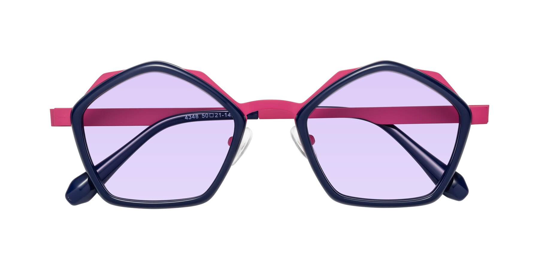 Folded Front of Sugar in Deep Blue-Magenta with Light Purple Tinted Lenses