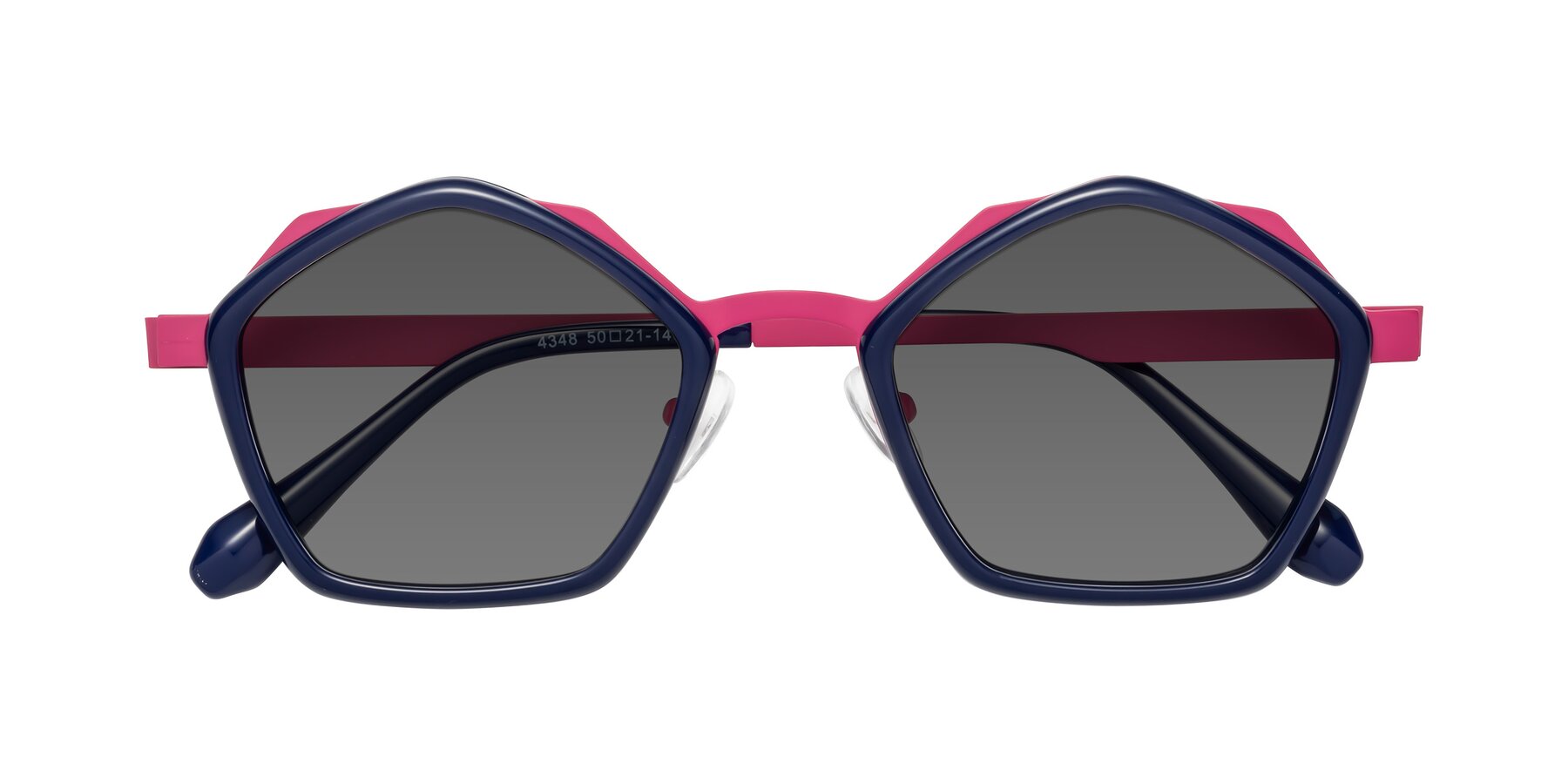 Folded Front of Sugar in Deep Blue-Magenta with Medium Gray Tinted Lenses