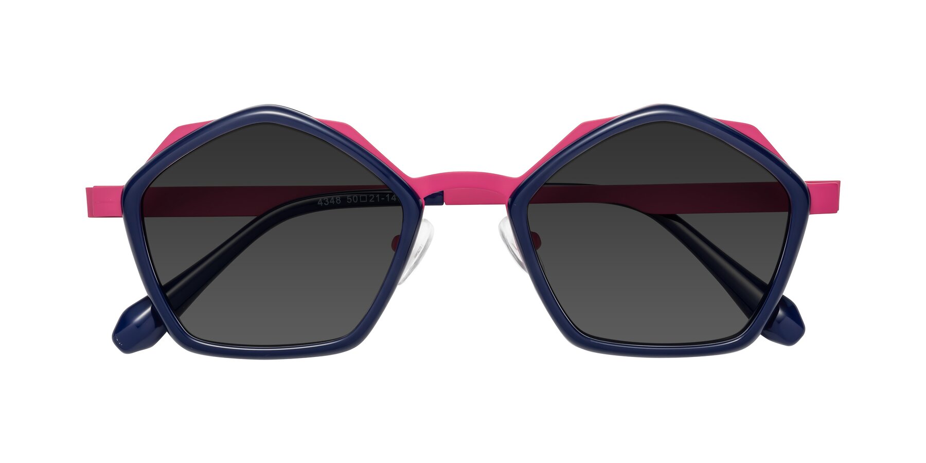 Folded Front of Sugar in Deep Blue-Magenta with Gray Tinted Lenses