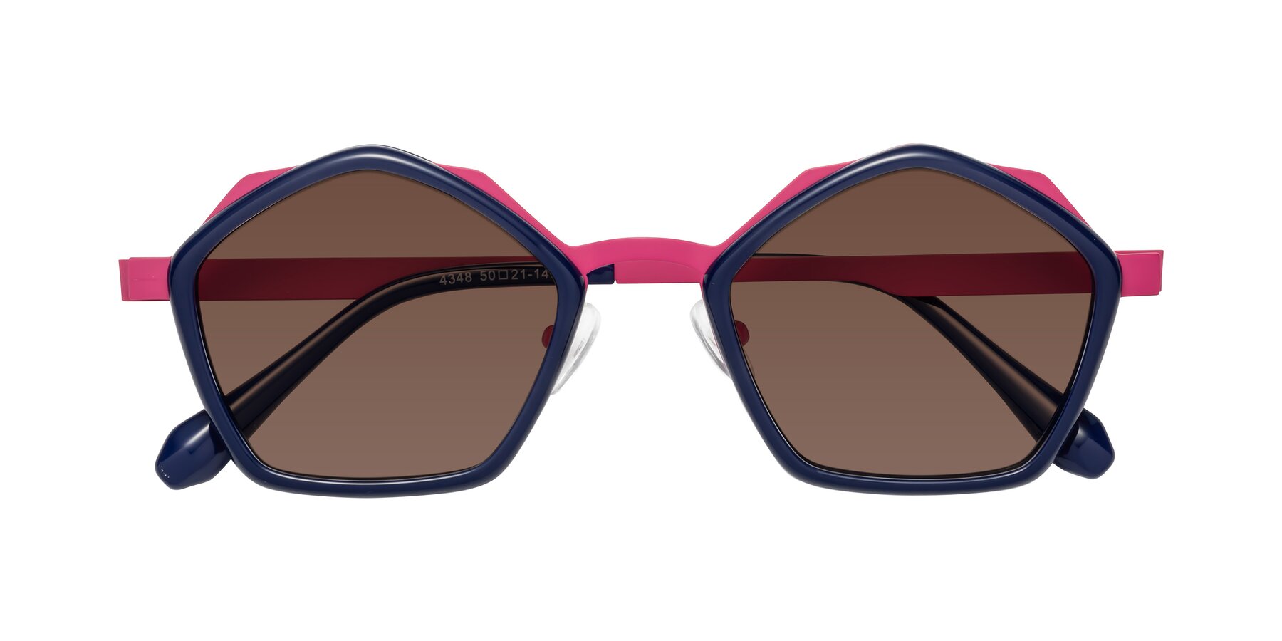 Folded Front of Sugar in Deep Blue-Magenta with Brown Tinted Lenses