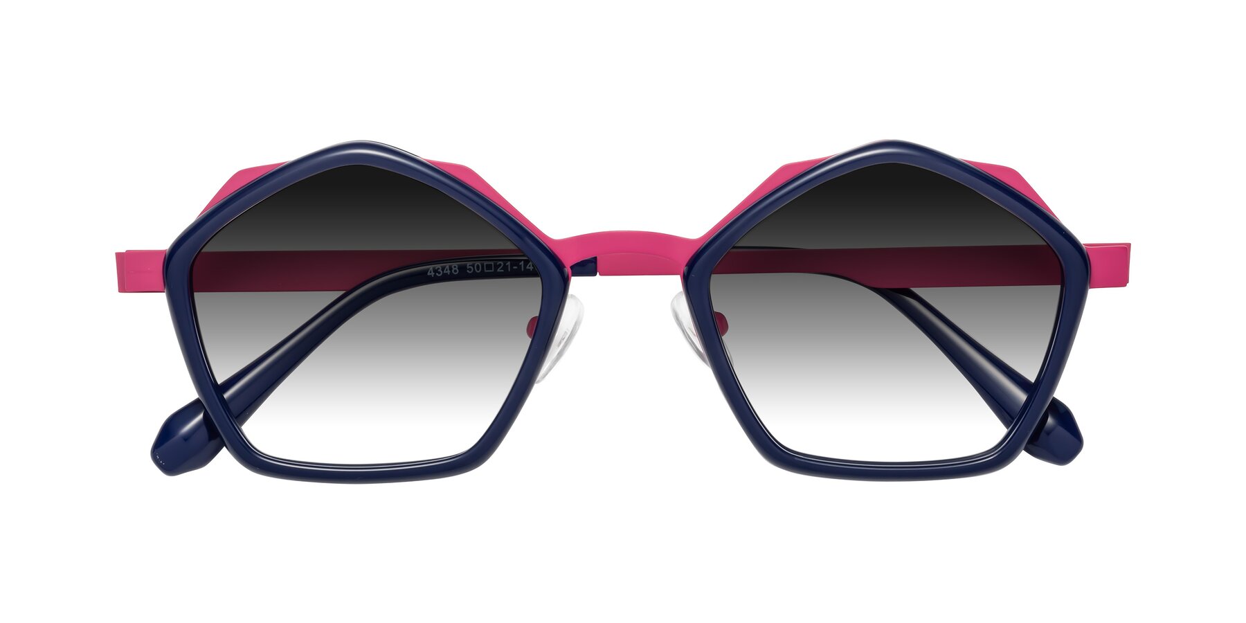 Folded Front of Sugar in Deep Blue-Magenta with Gray Gradient Lenses