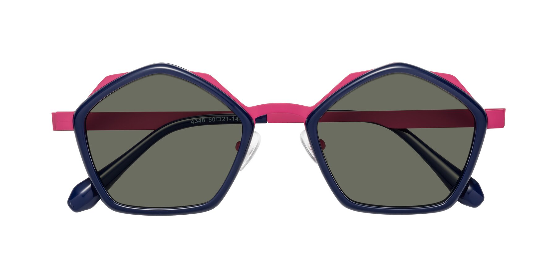 Folded Front of Sugar in Deep Blue-Magenta with Gray Polarized Lenses