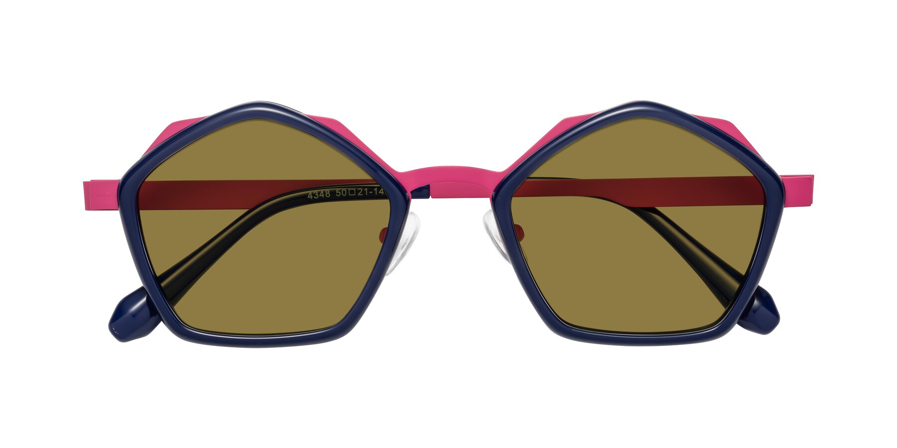 Folded Front of Sugar in Deep Blue-Magenta with Brown Polarized Lenses