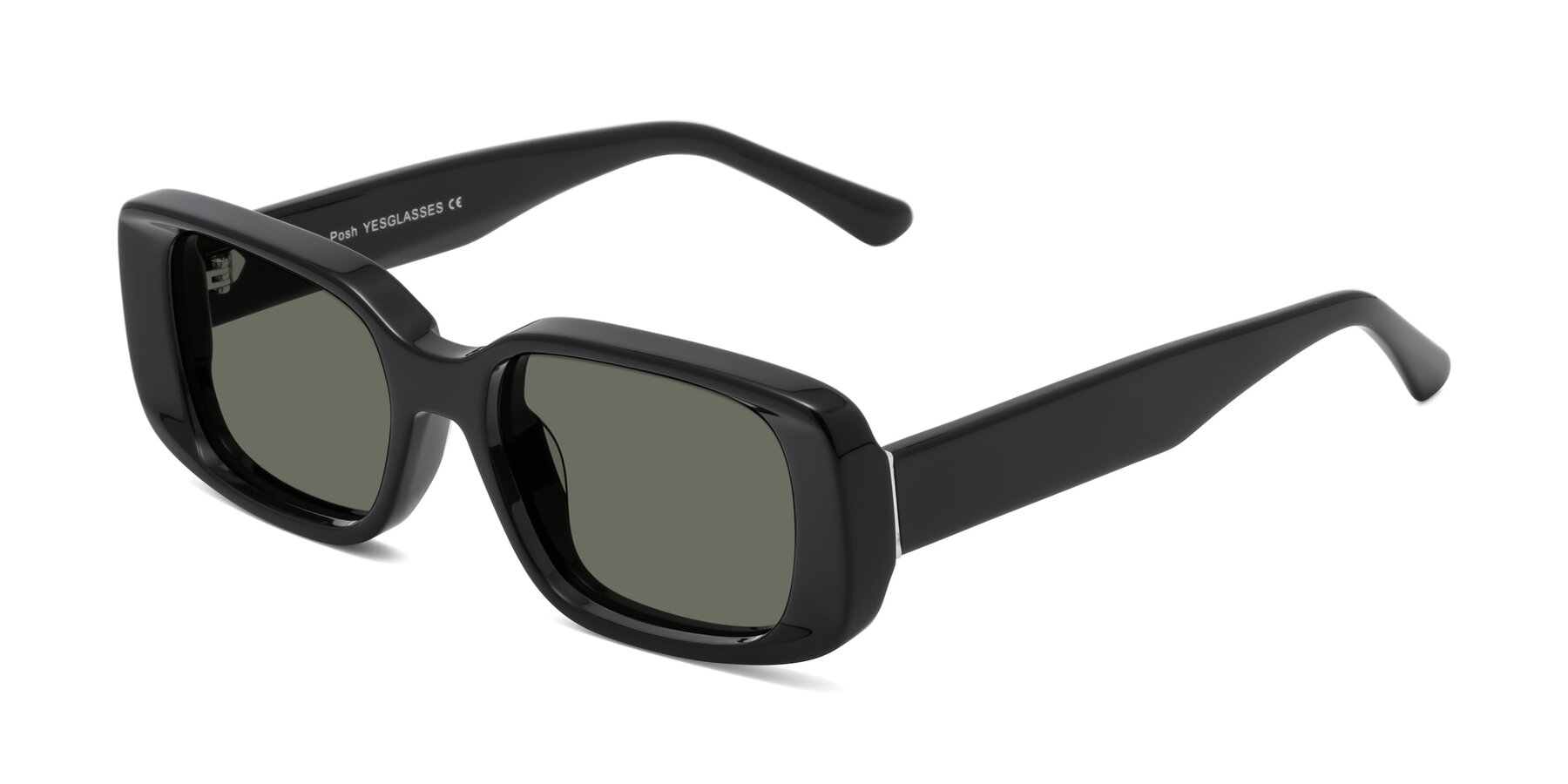 Angle of Posh in Black with Gray Polarized Lenses