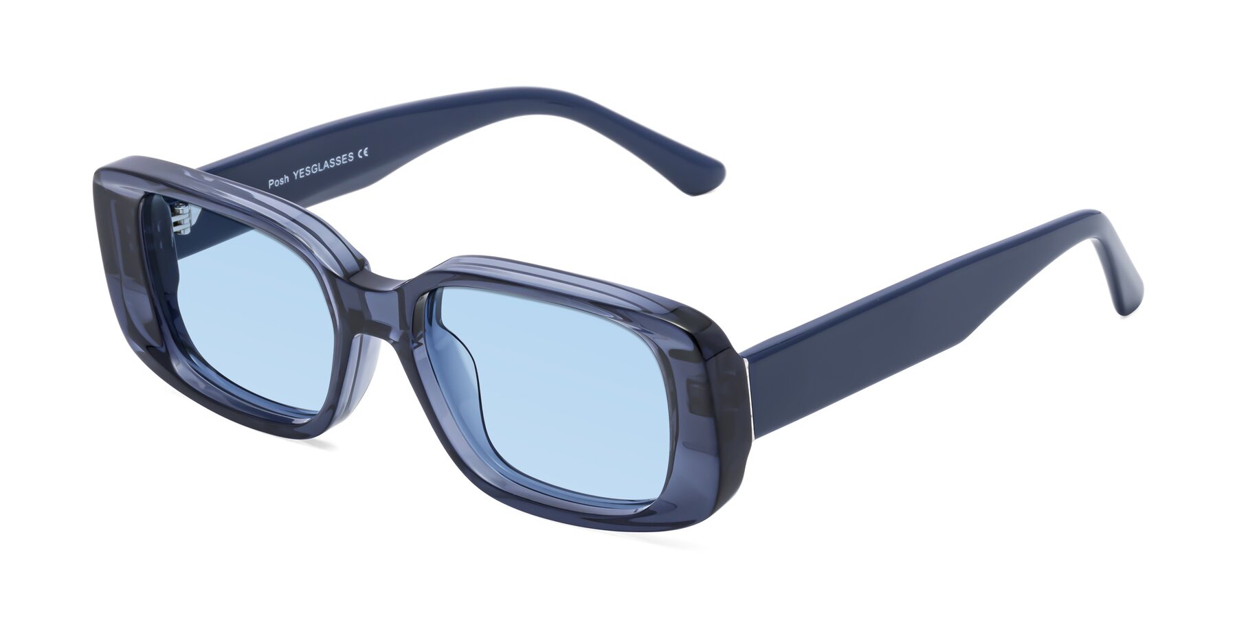 Angle of Posh in Translucent Blue with Light Blue Tinted Lenses