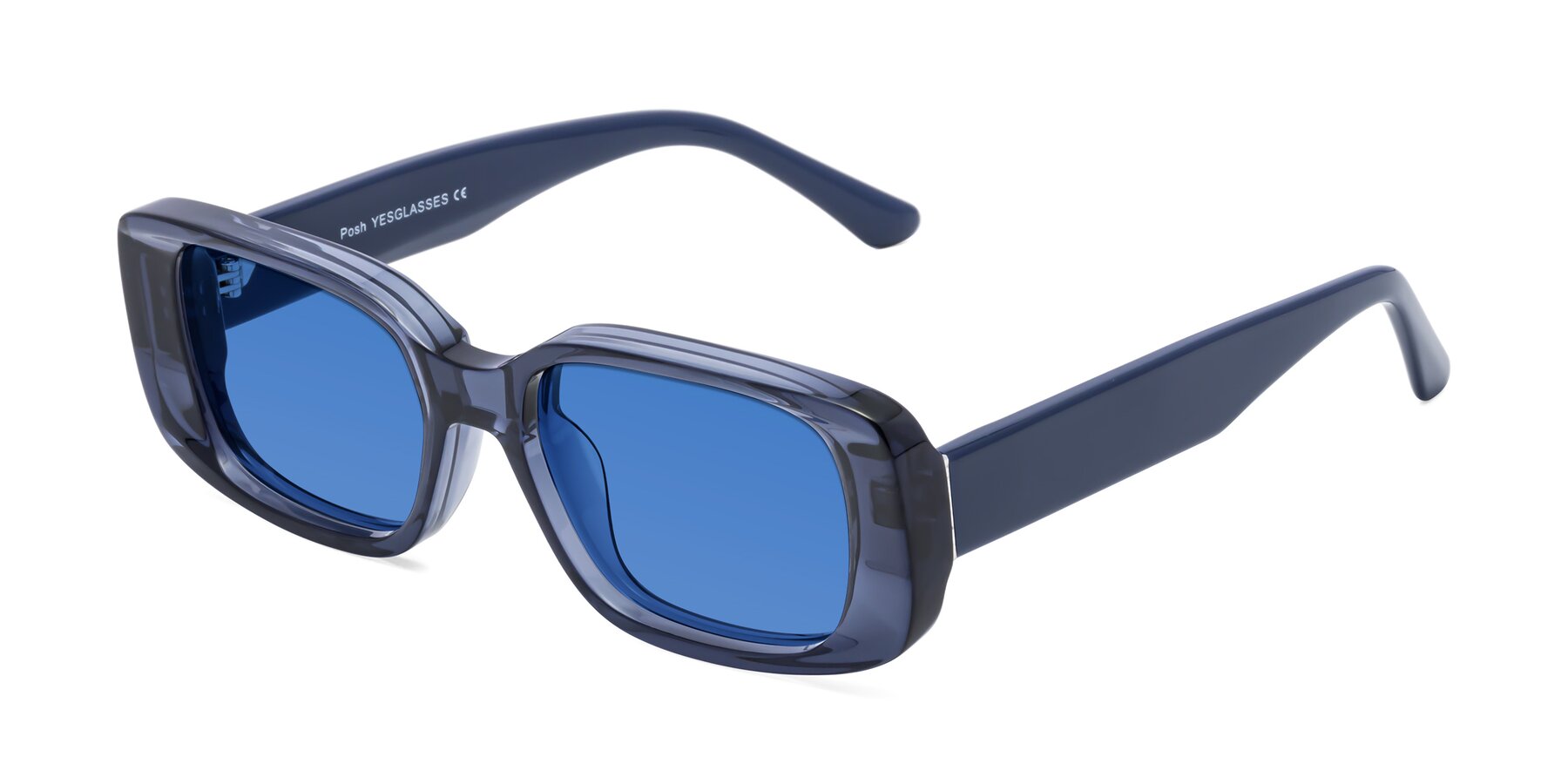 Angle of Posh in Translucent Blue with Blue Tinted Lenses