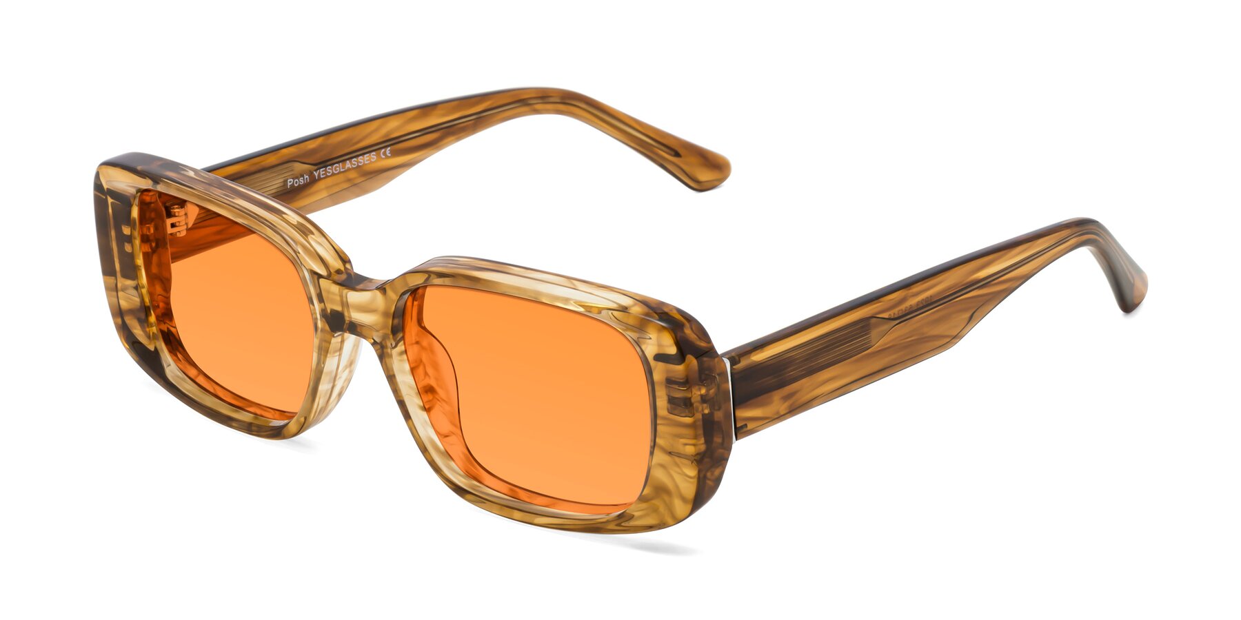 Angle of Posh in Stripe Amber with Orange Tinted Lenses