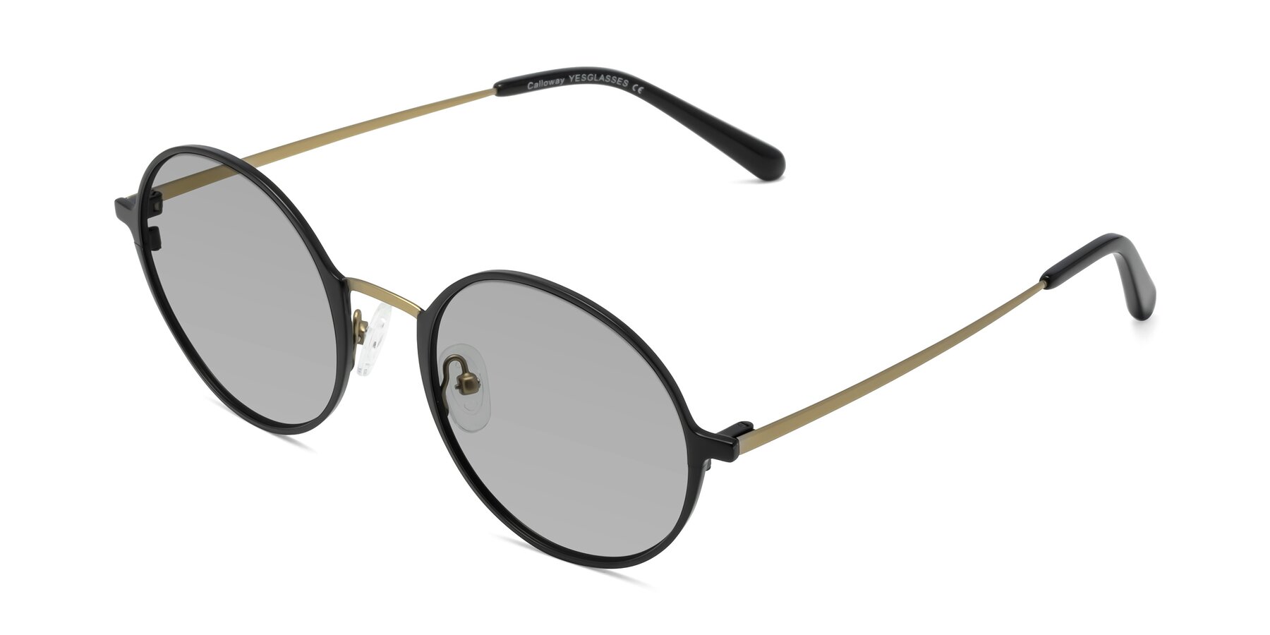 Angle of Calloway in Black-Copper with Light Gray Tinted Lenses