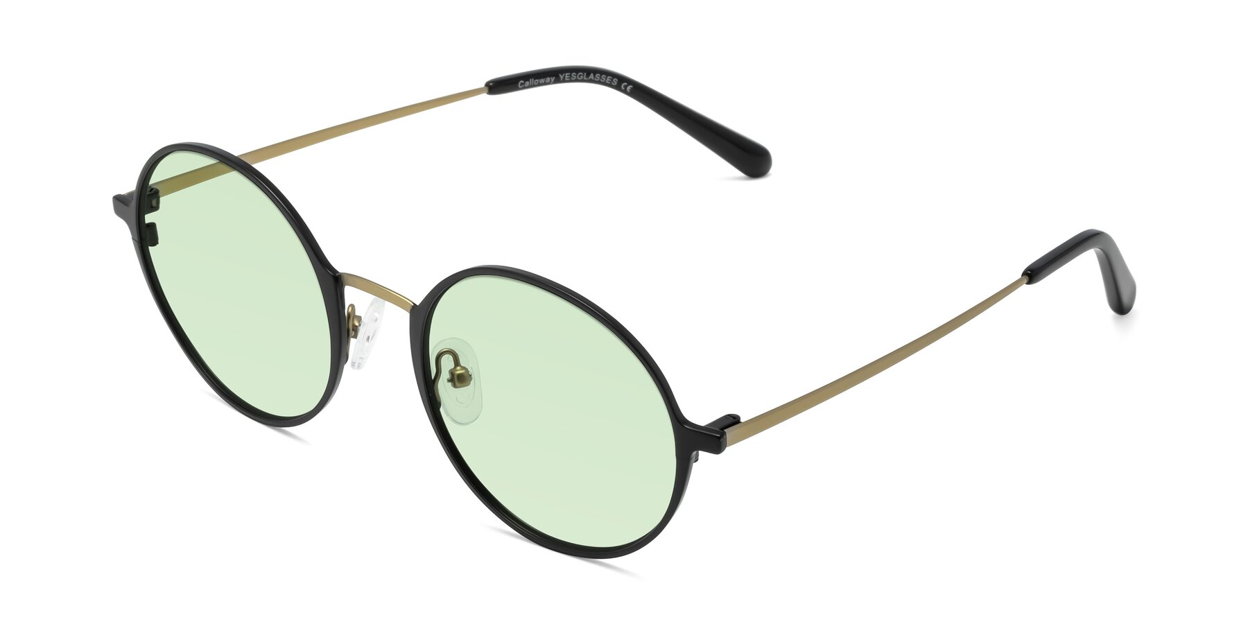 Angle of Calloway in Black-Copper with Light Green Tinted Lenses