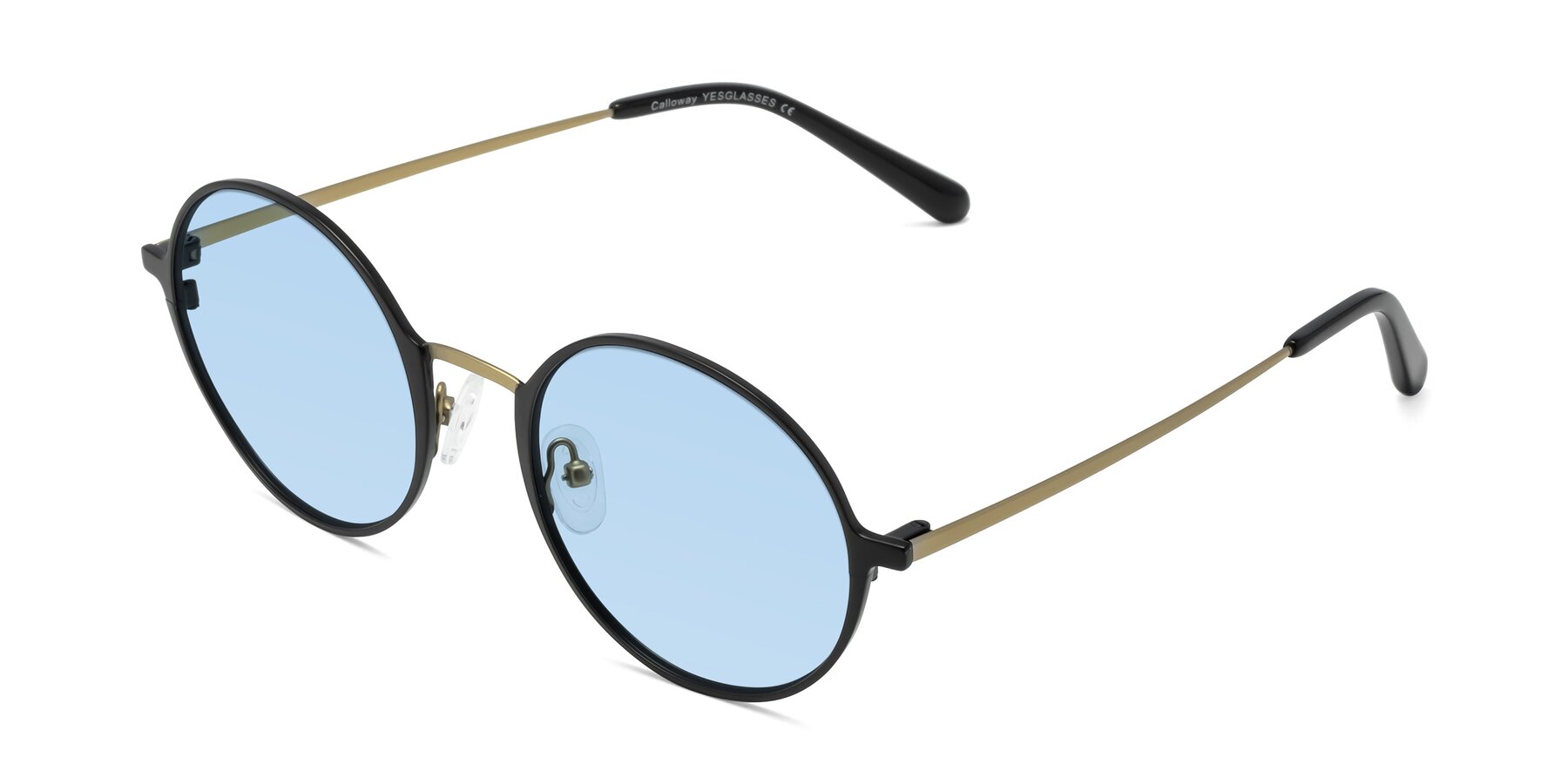 Angle of Calloway in Black-Copper with Light Blue Tinted Lenses