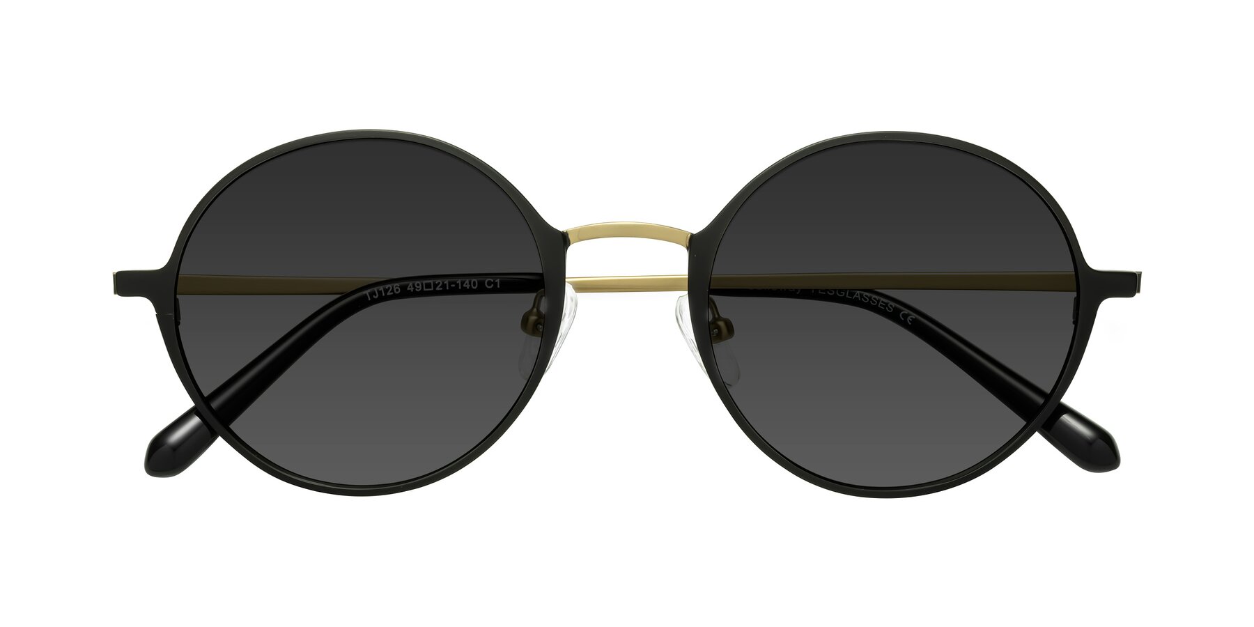 Folded Front of Calloway in Black-Copper with Gray Tinted Lenses