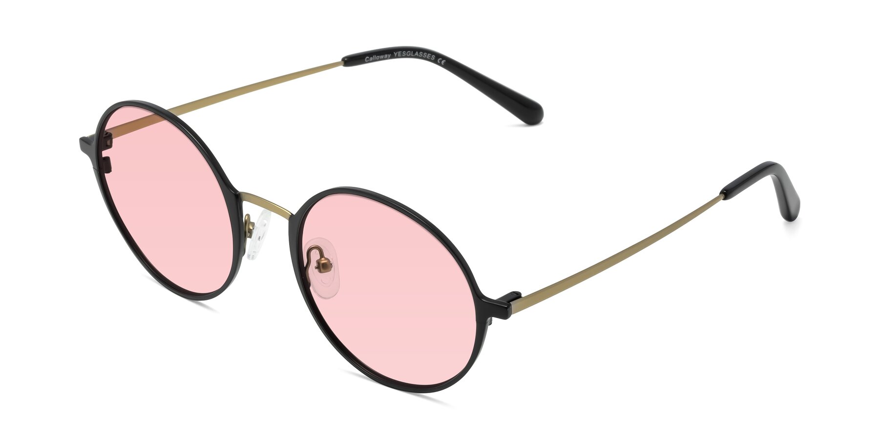 Angle of Calloway in Black-Copper with Light Garnet Tinted Lenses